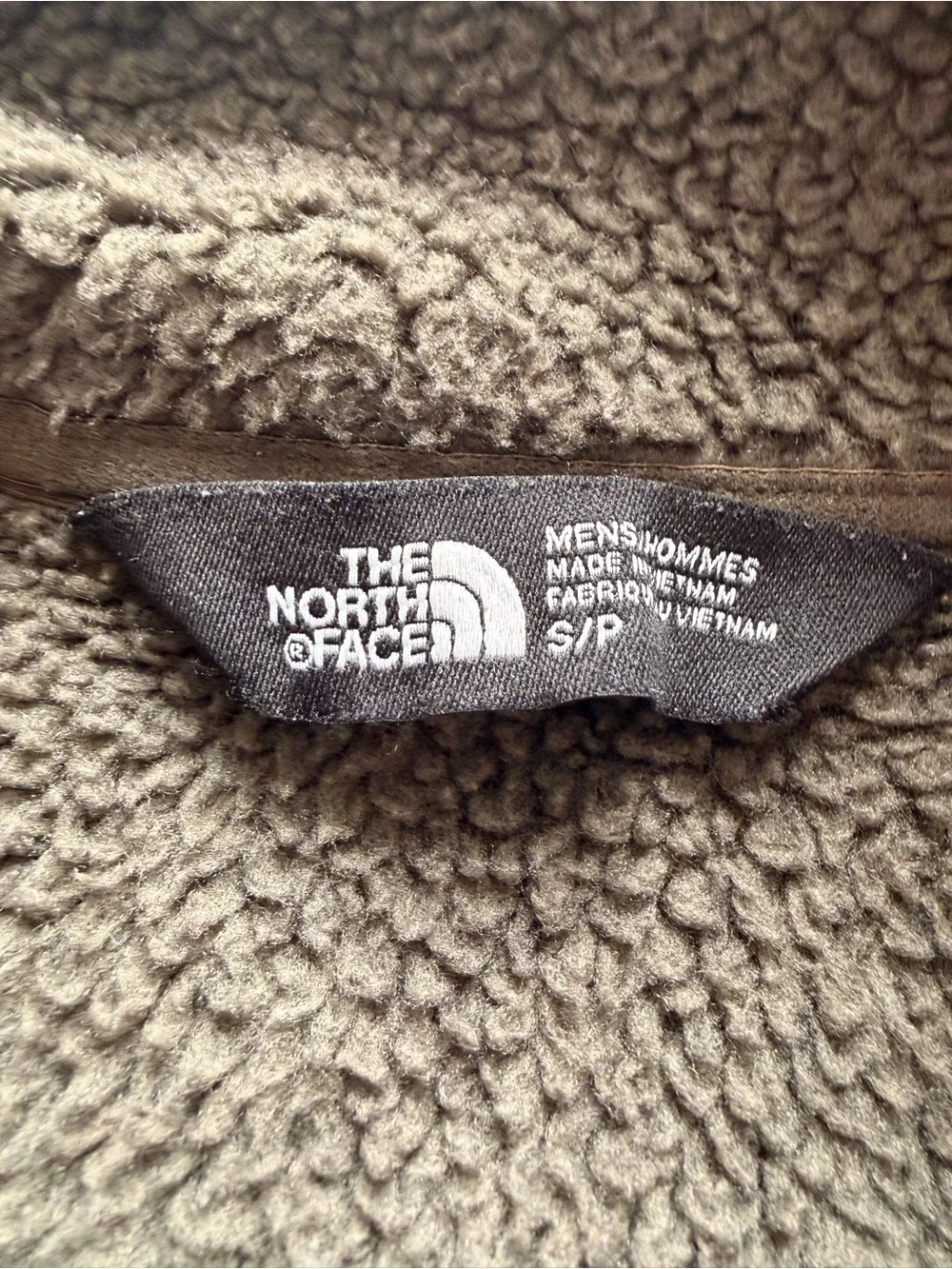 The North Face Men’s Olive Green Fleece Jacket - Full Zip Size Small